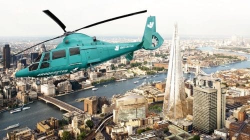 Premieră mondială la Londra: Restaurantul în elicopter, lansat de un startup