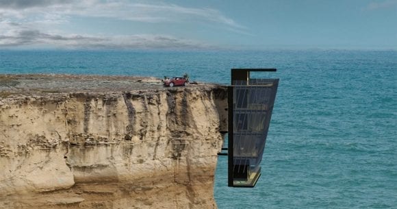 Casa suspendată pe stâncă, un proiect spectaculos al designerilor australieni
