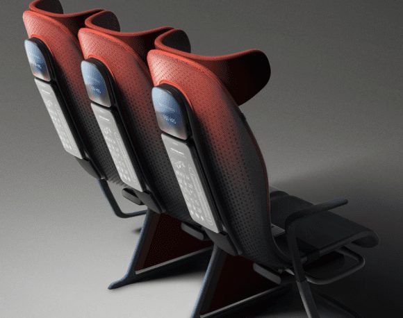 Scaunul de avion personalizat prin smartphone, creația designerilor londonezi