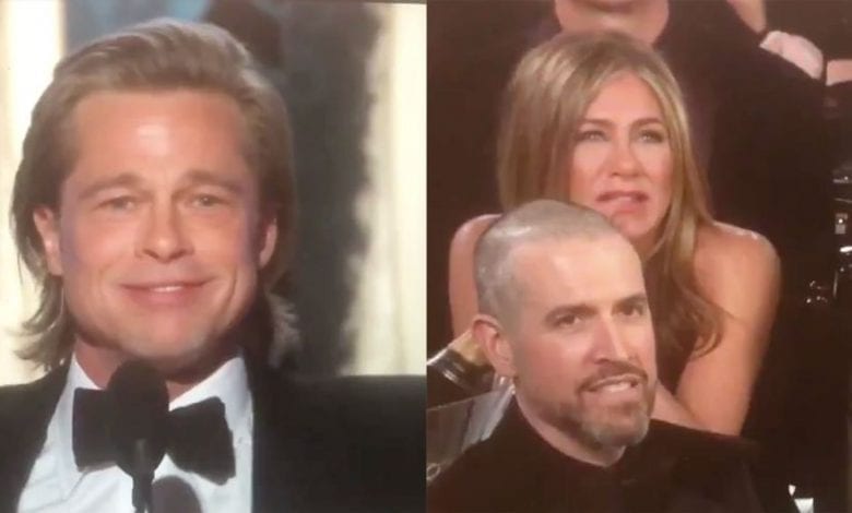 Globurile de Aur 2020 – Cum l-a privit Jennifer Aniston pe Brad Pitt în timpul discursului său