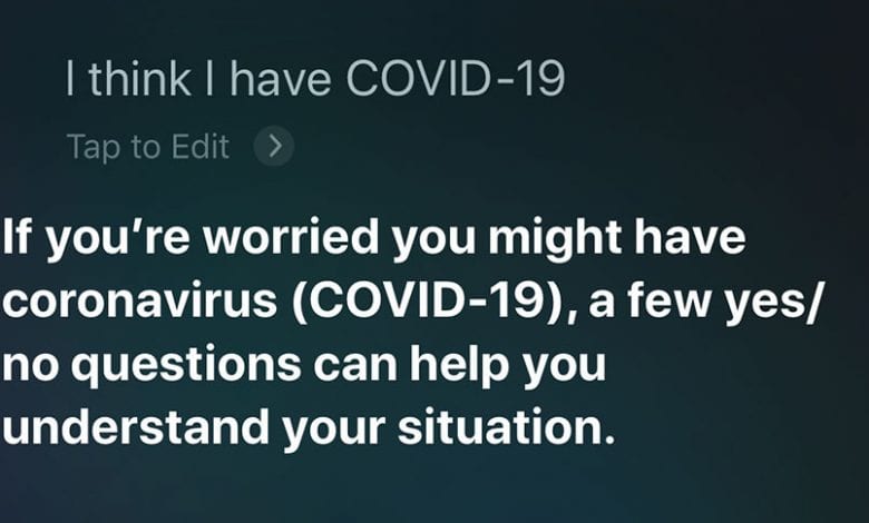 Cu Siri by Apple poți afla simptomele Covid-19