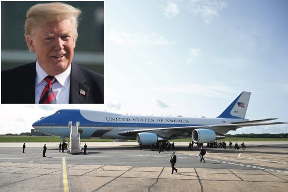 Donald Trump lasă Air Force One pentru un avion privat placat cu aur