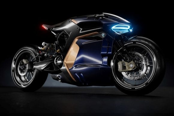 BMW Café Racer, motocicleta cu design futurist spectaculos