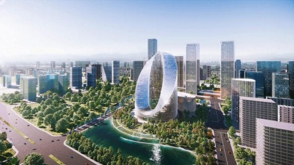 Cel mai mare producător de smartphone-uri din China construiește o clădire în formă de buclă infinită. Vezi cum va arăta superba construcție