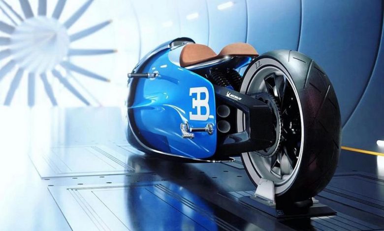 Bugatti Vitesse, motocicleta-concept  cu putere masivă în design