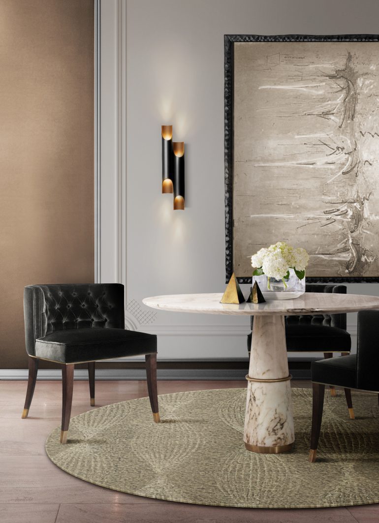 Caffe Latte, Dining Room Elegant and Smooth Dining Room covered with neutral tones and pieces like the Jute Rou