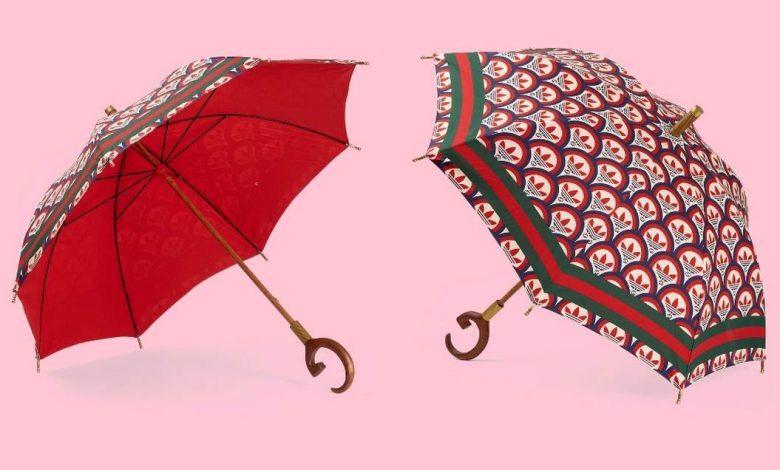 Umbrela Adidas x Gucci costă 1300 USD și nu te protejează de ploaie