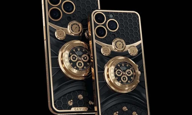 Un iPhone 14 încrustat cu un Rolex Daytona costă 134.250 USD