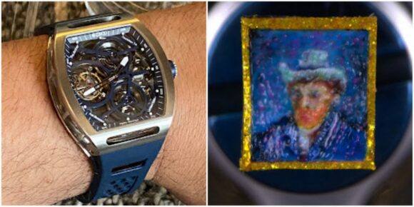 Un artist britanic a creat un ceas cu capodopere de-ale lui Van Gogh