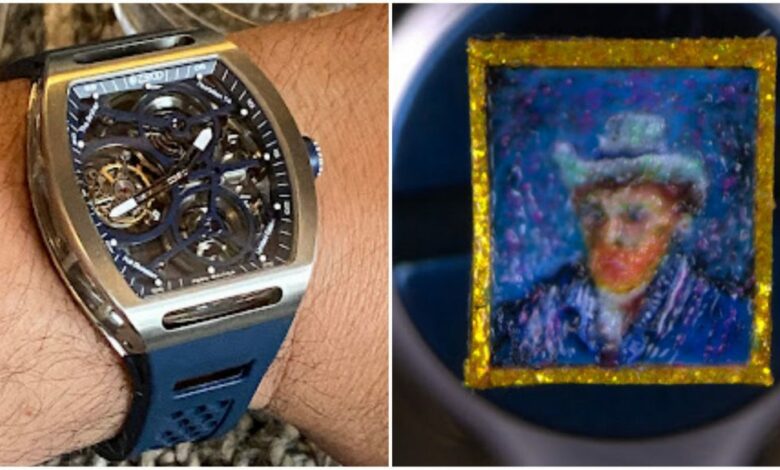 Un artist britanic a creat un ceas cu capodopere de-ale lui Van Gogh