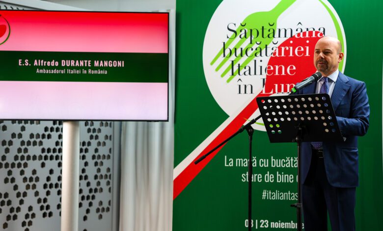 Ambasada Italiei organizează ediția a VIII-a a Săptămânii Bucătăriei Italiene în Lume