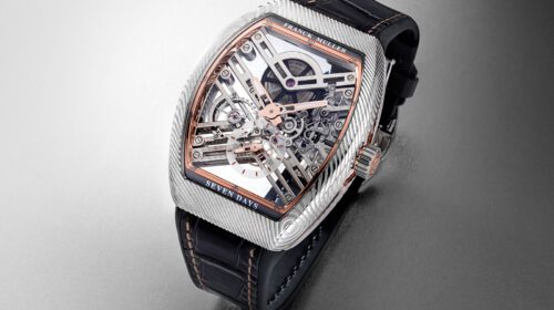 Franck Muller Vanguard Damascus Steel Sincere Platinum Jubilee Edition